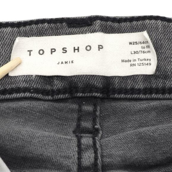 Topshop Jeans Womens 2 Gray Ankle Skinny Distressed Jamie - Picture 7 of 14